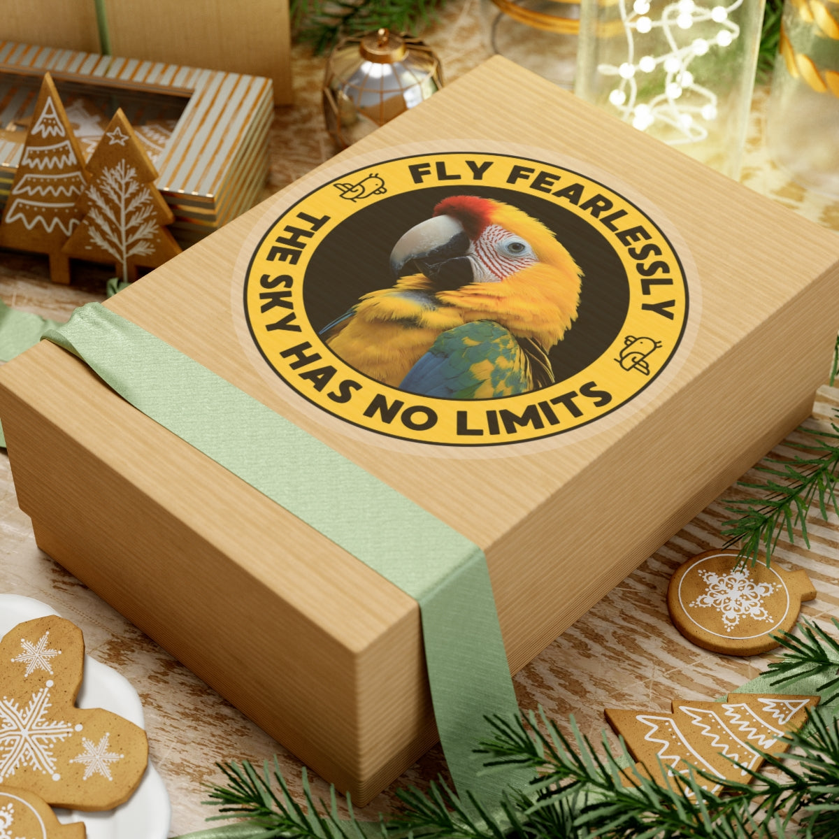 Yellow Parrot Kiss-Cut Sticker – Fly Fearlessly!