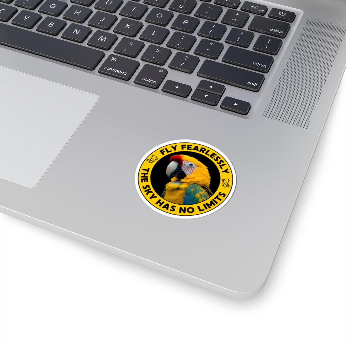 Yellow Parrot Kiss-Cut Sticker – Fly Fearlessly!