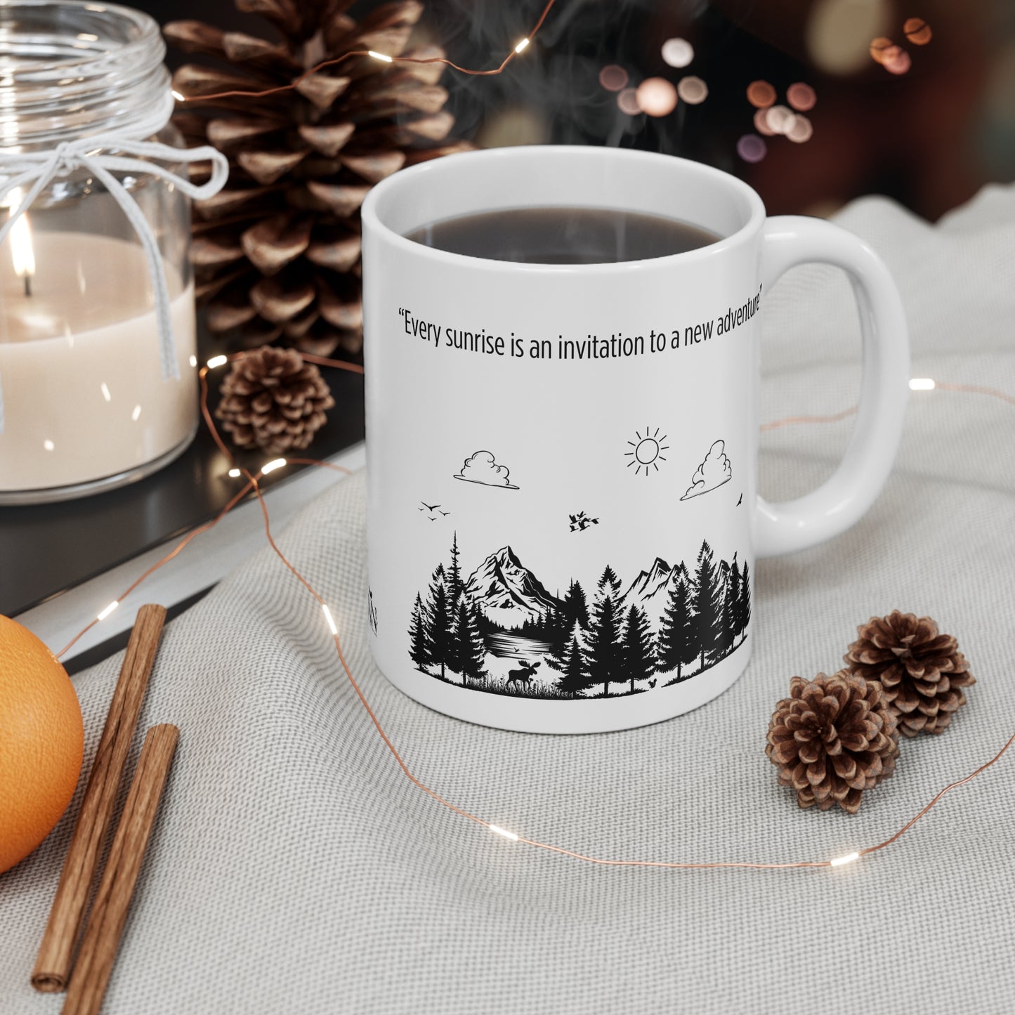 Wonderful Adventure Mug - 'Every Sunrise is an Invitation to a New Adventure' - ☕✨