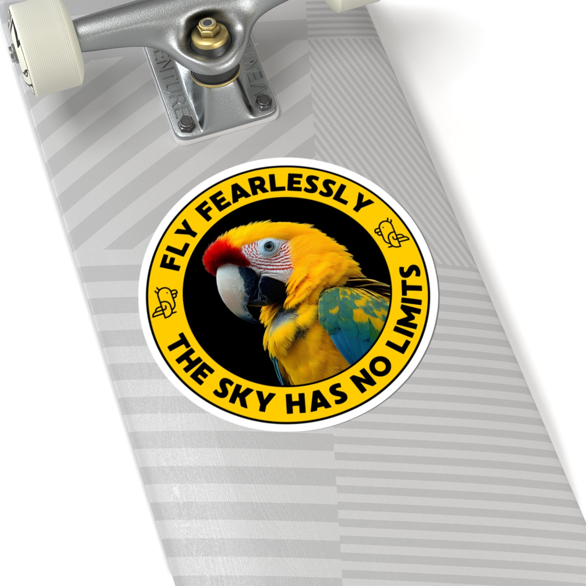 Yellow Parrot Kiss-Cut Sticker – Fly Fearlessly!