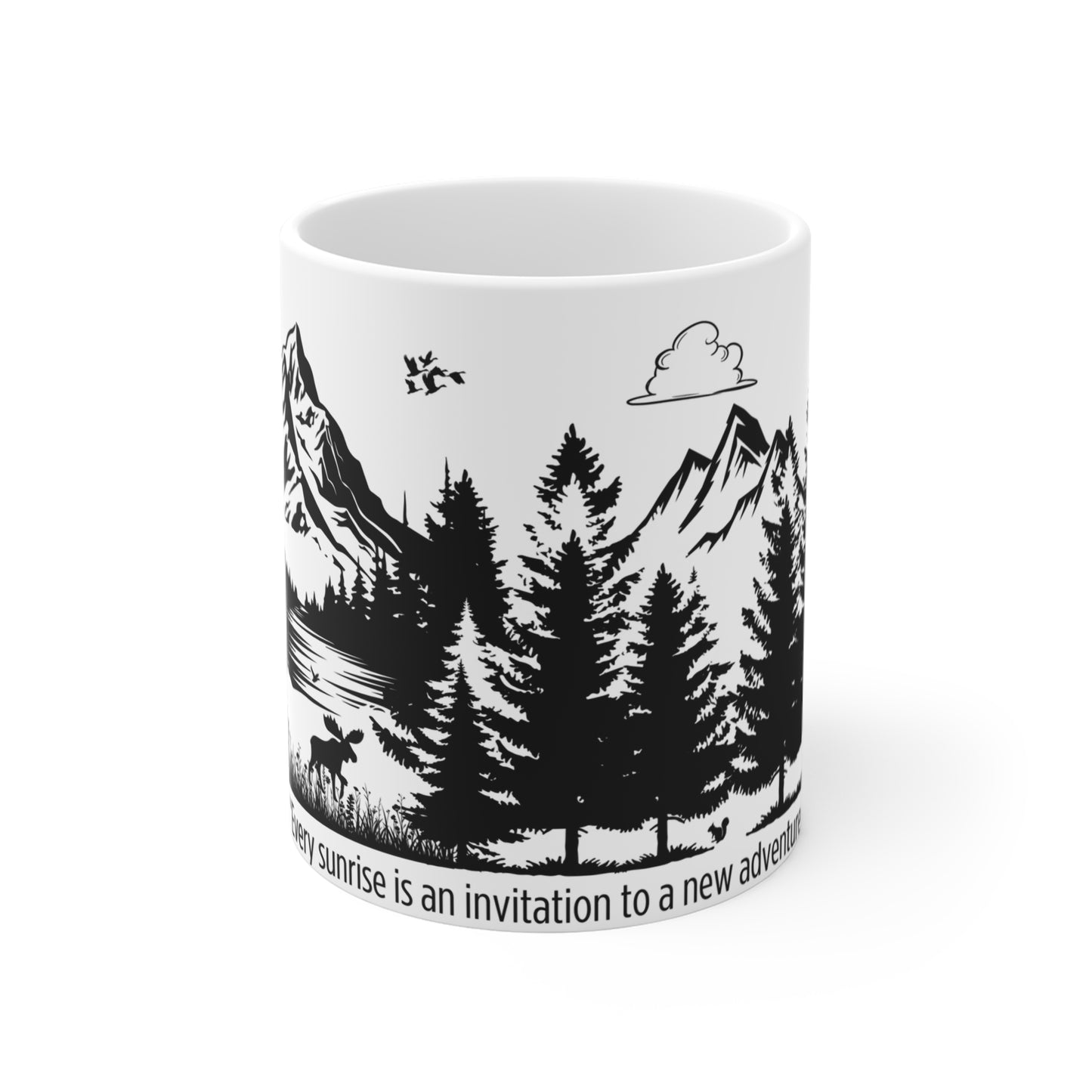 Adventure Awaits Mug (11oz) – "Every Sunrise Invites a New Journey"
