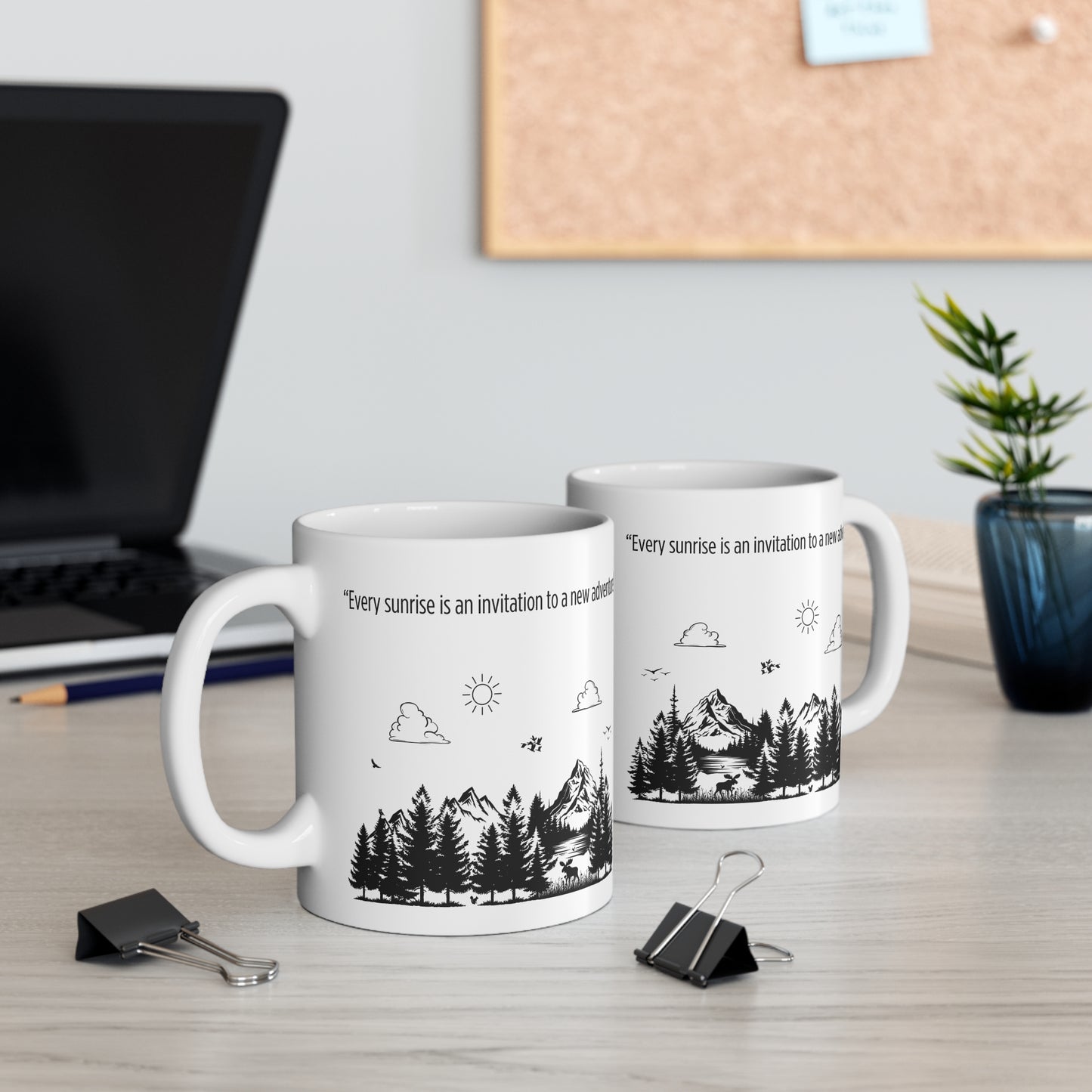 Wonderful Adventure Mug - 'Every Sunrise is an Invitation to a New Adventure' - ☕✨