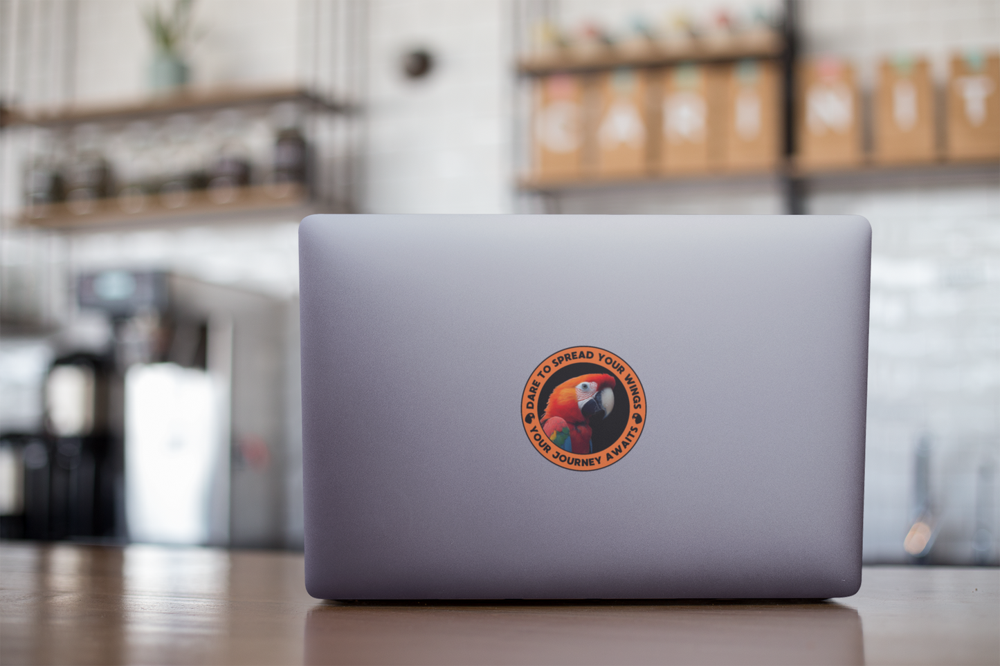 Parrot-Inspired Kiss-Cut Stickers – "Dare to Spread Your Wings, Your Journey Awaits"