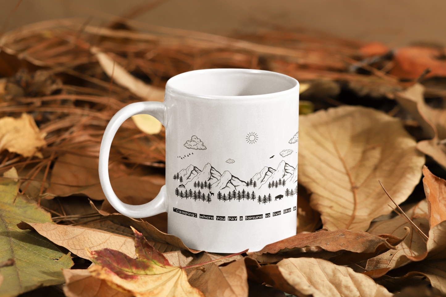 Adventure Awaits! Funny Camping Mug for Nature Lovers