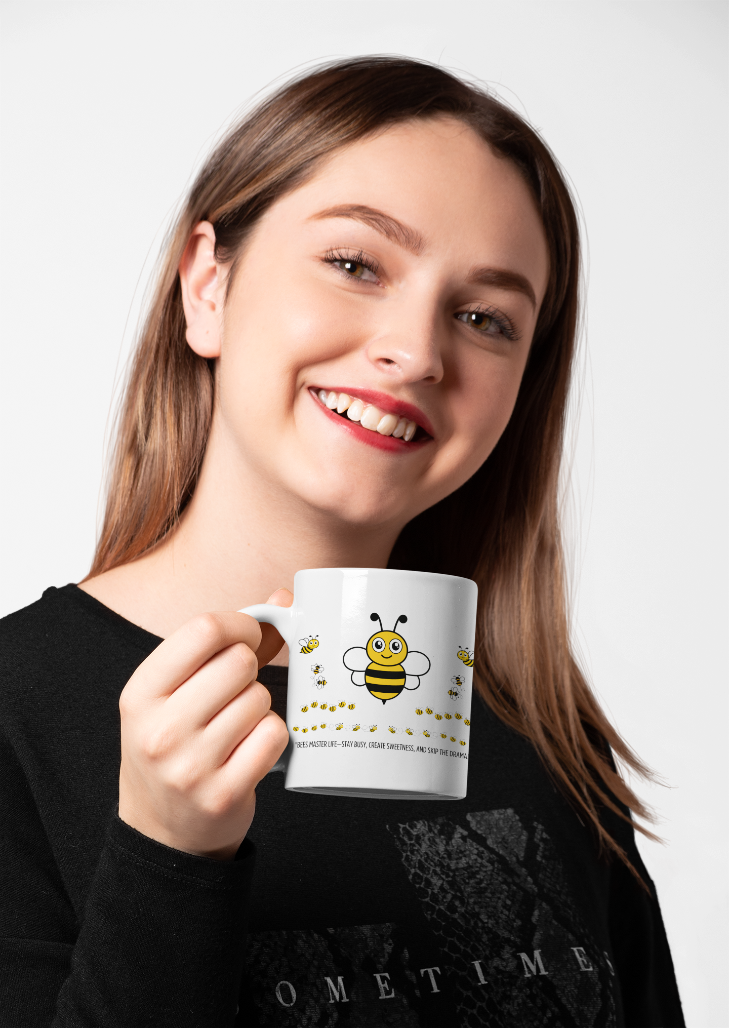 Bees Motivation Mug – "Stay Busy, Create Sweetness, Skip the Drama!"