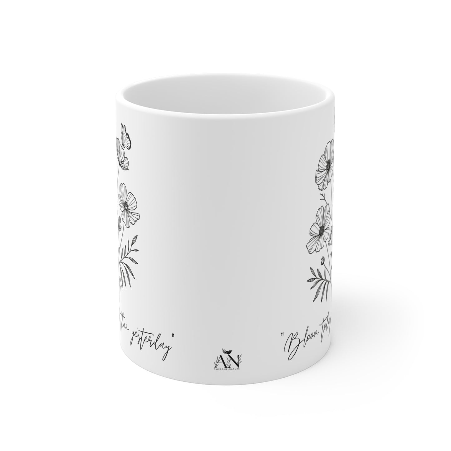 Wildflower Bloom Mug – "Bloom Today, Brighter Than Yesterday