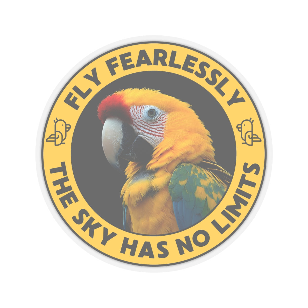 Yellow Parrot Kiss-Cut Sticker – Fly Fearlessly!