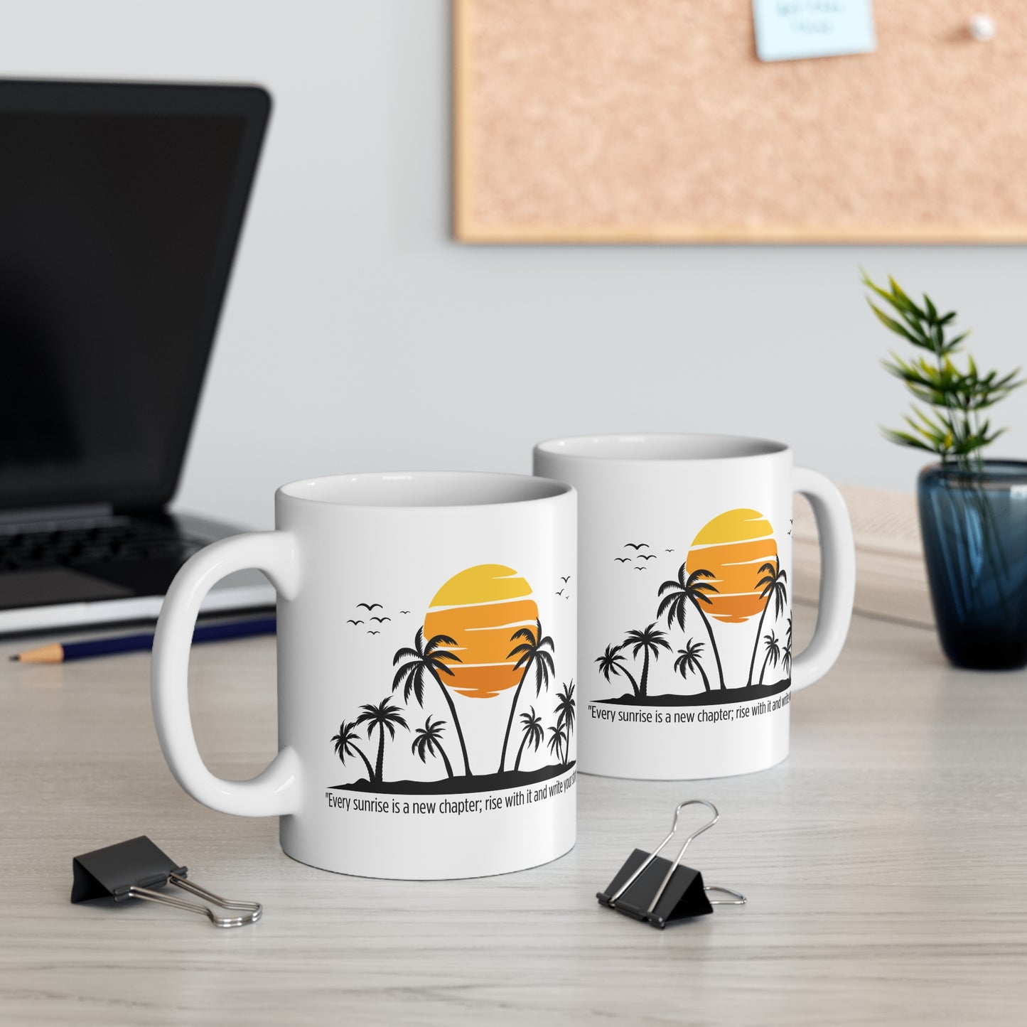 Tropical Sunrise Mug – A New Chapter Begins with Every Dawn