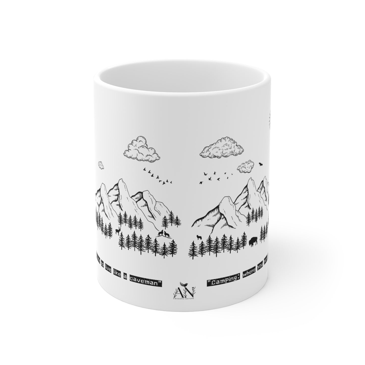 Adventure Awaits! Funny Camping Mug for Nature Lovers