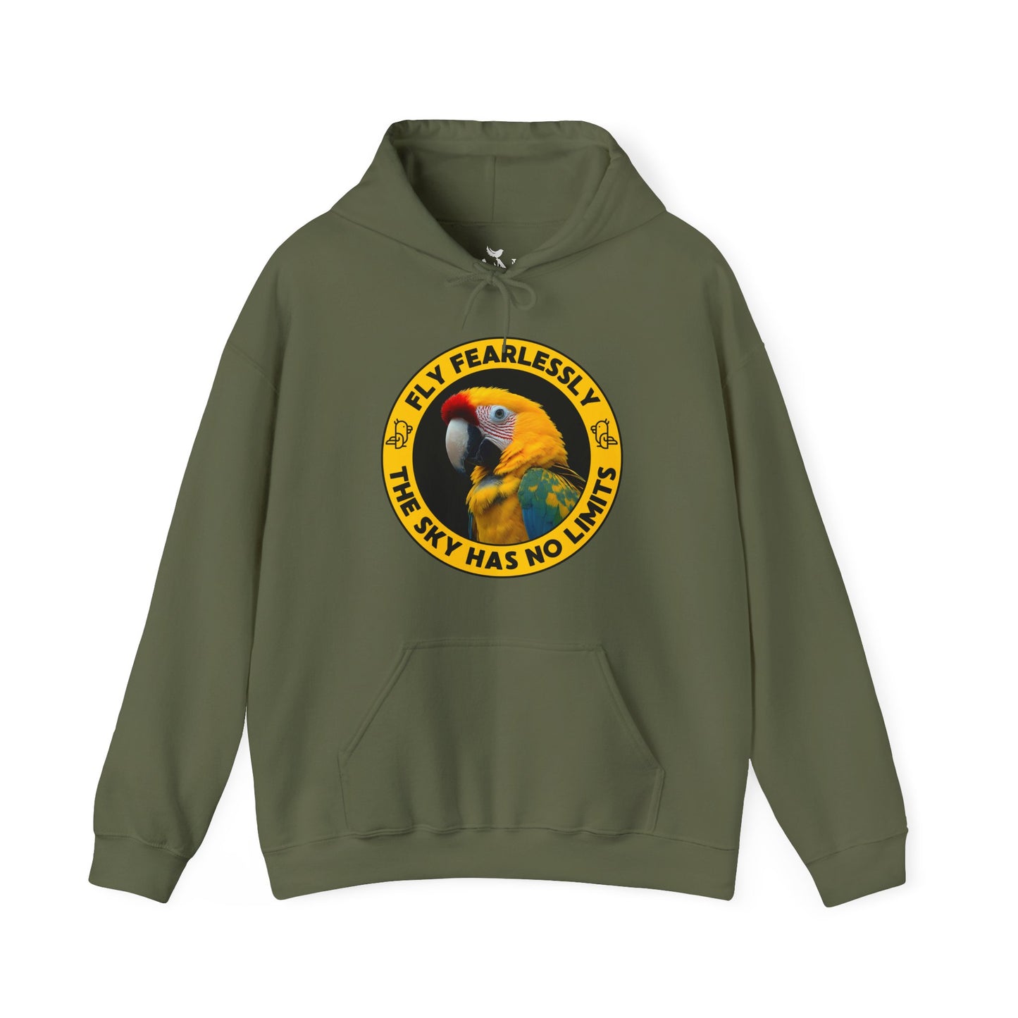 Fly Fearlessly – Wild Yellow Parrot Hoodie for Bird Lovers