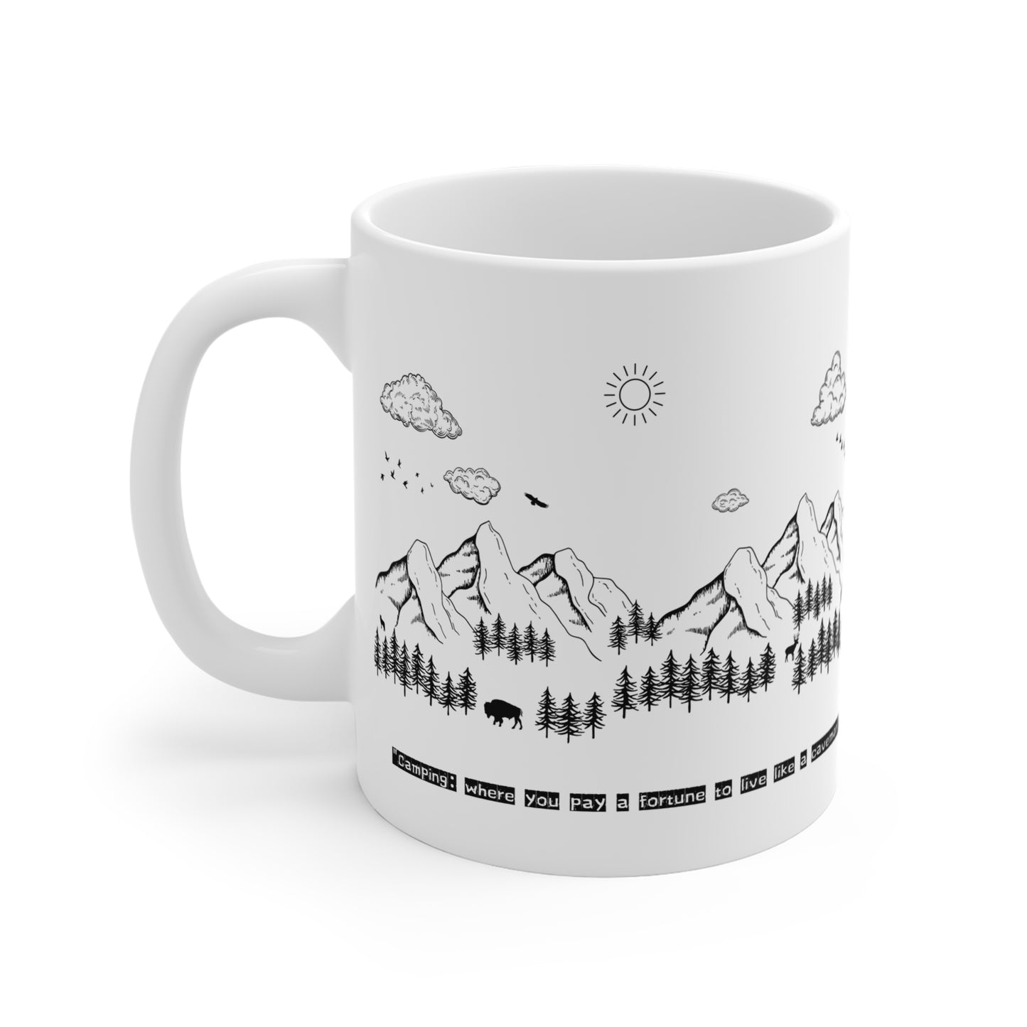 Adventure Awaits! Funny Camping Mug for Nature Lovers