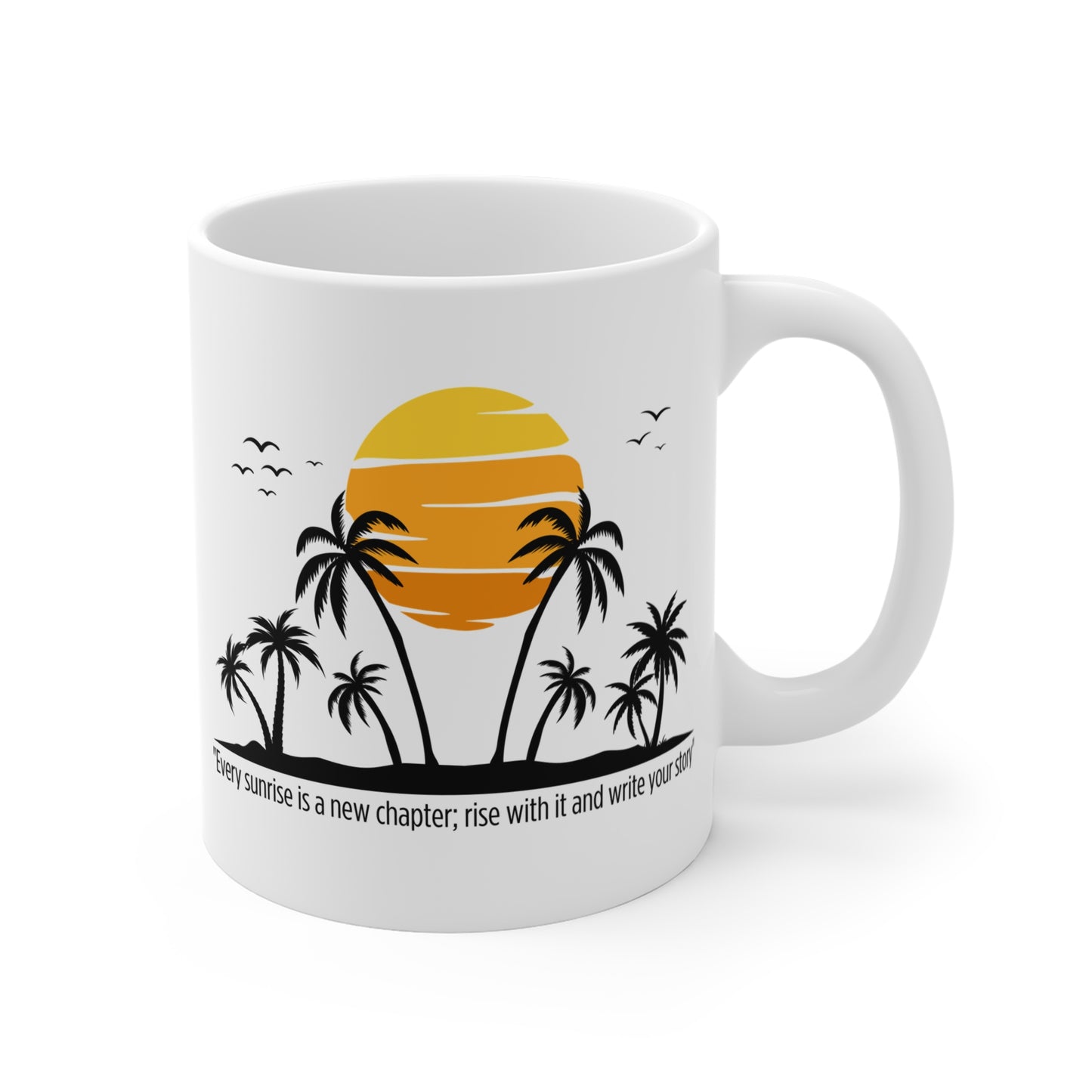 Tropical Sunrise Mug – A New Chapter Begins with Every Dawn