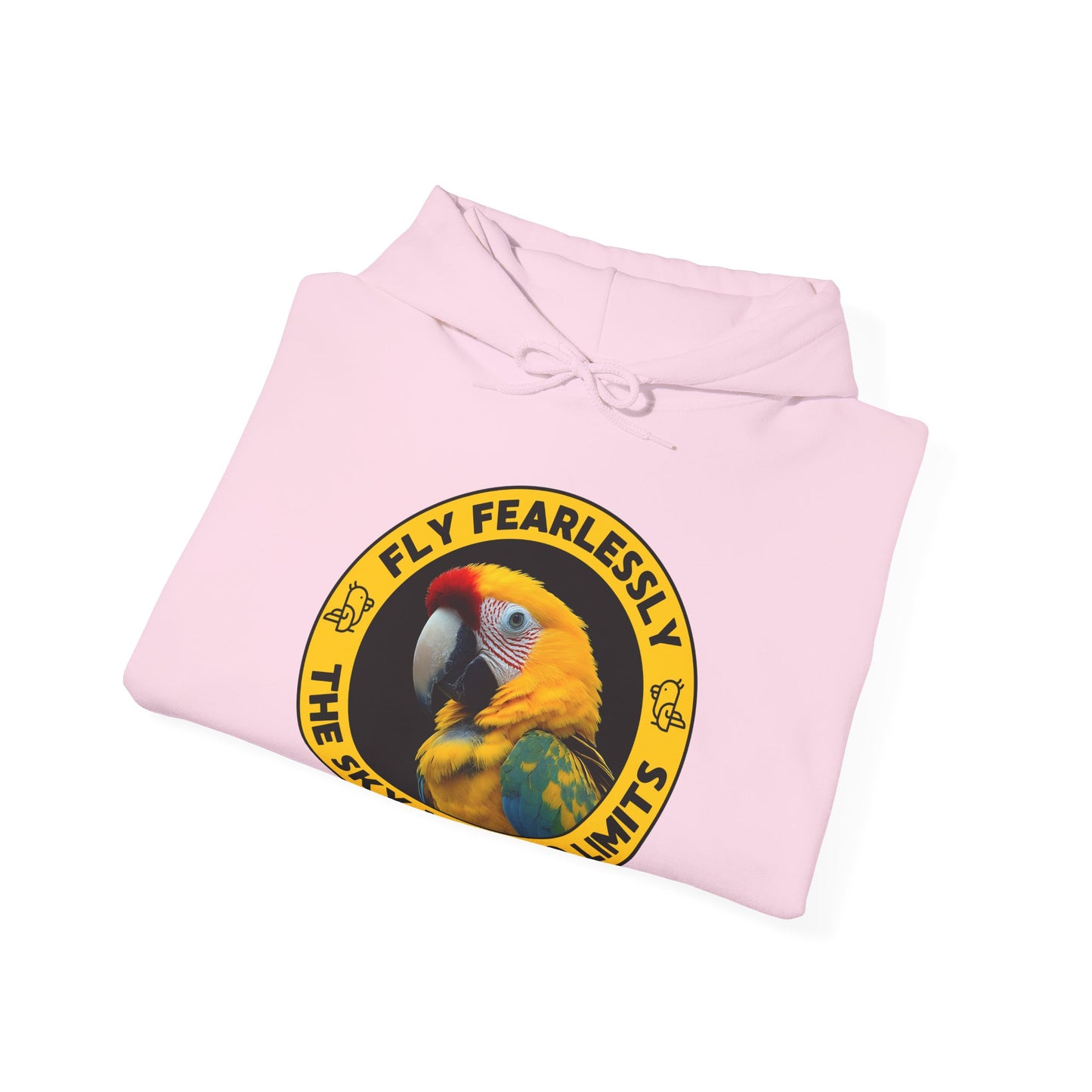 Fly Fearlessly – Wild Yellow Parrot Hoodie for Bird Lovers