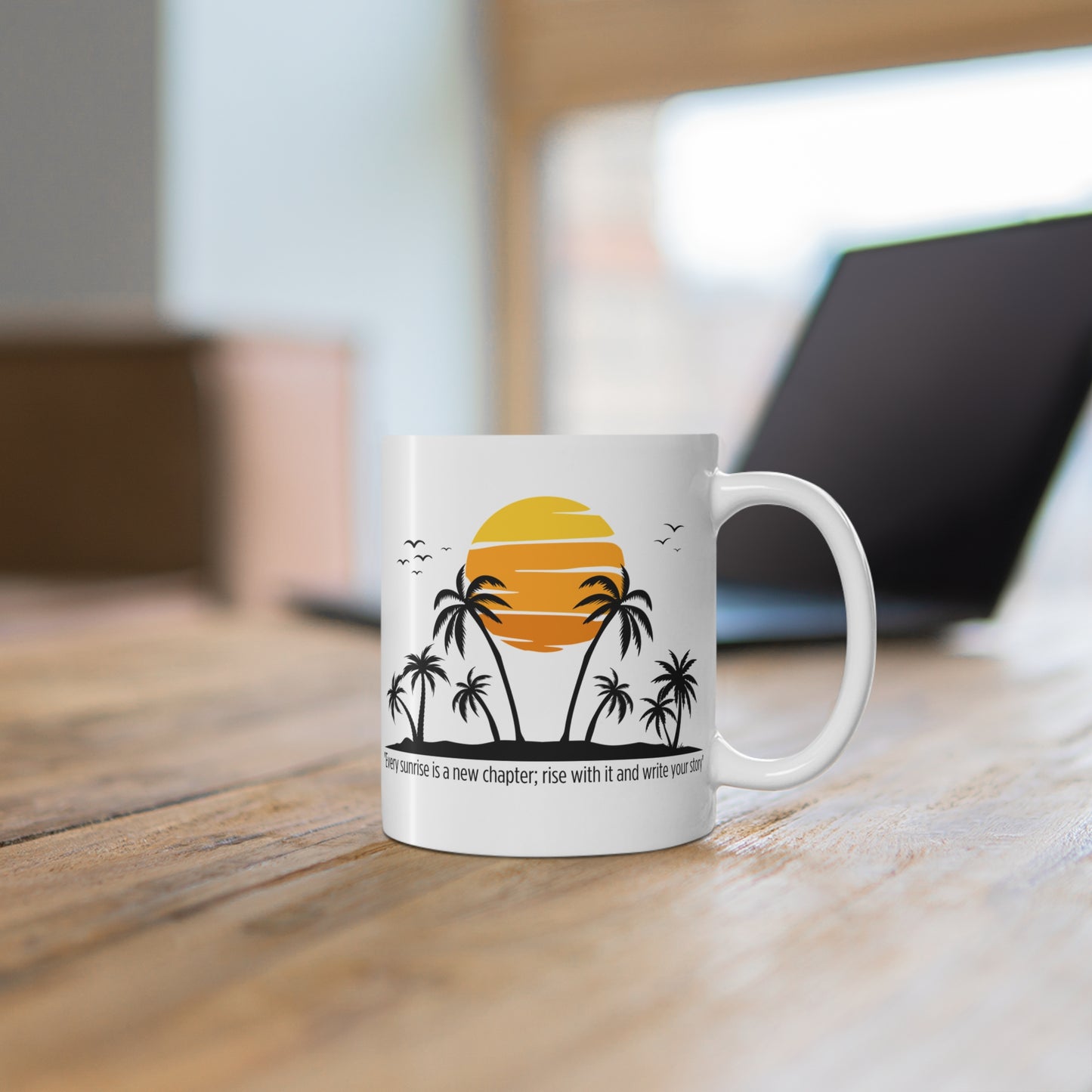 Tropical Sunrise Mug – A New Chapter Begins with Every Dawn