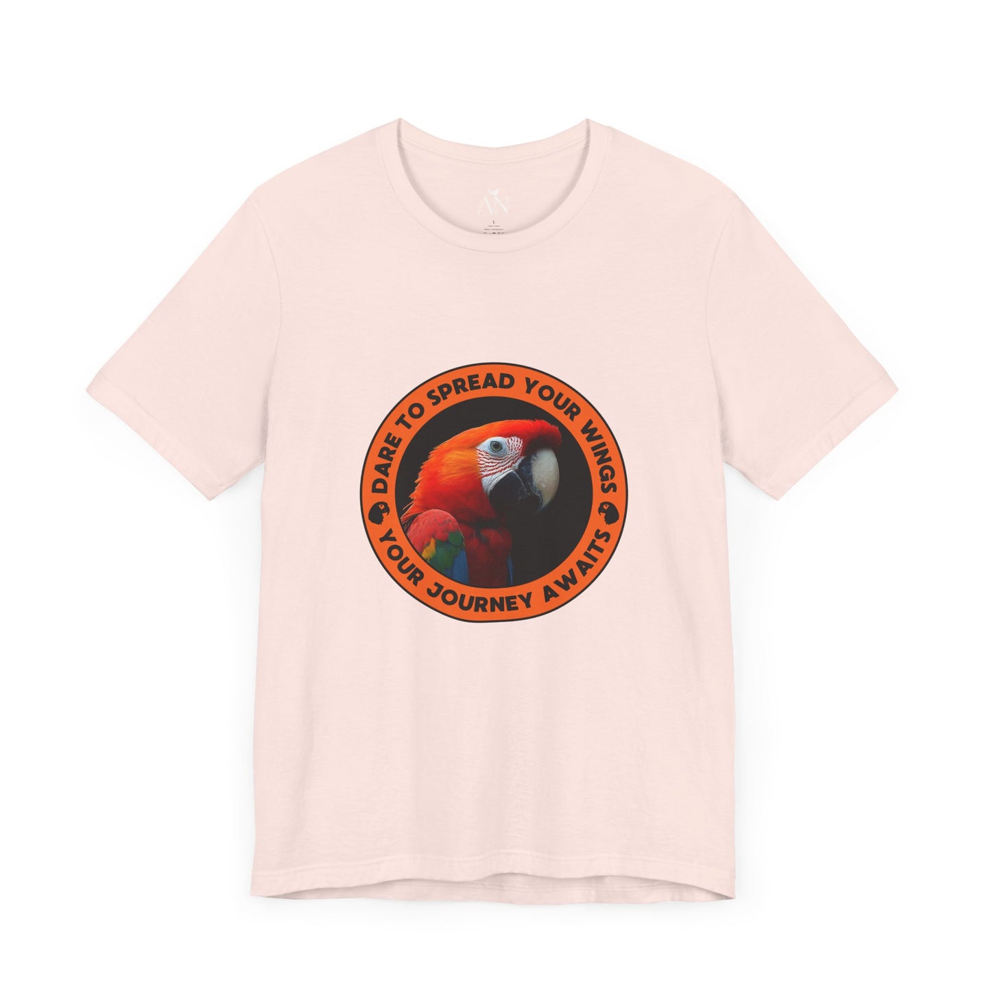 Red Parrot: Nature Lover Unisex Short Sleeve Tee - "Dare to Spread Your Wings, Your Journey Awaits"