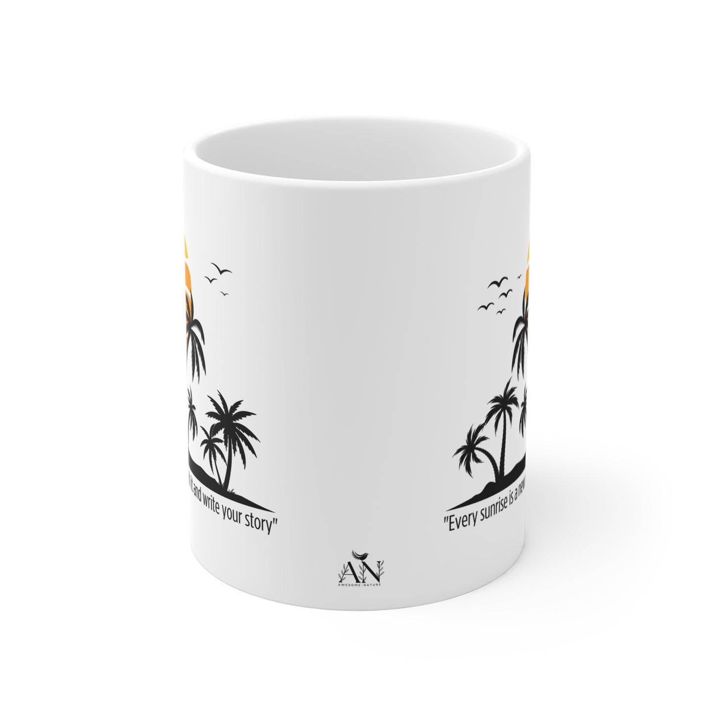 Tropical Sunrise Mug – A New Chapter Begins with Every Dawn