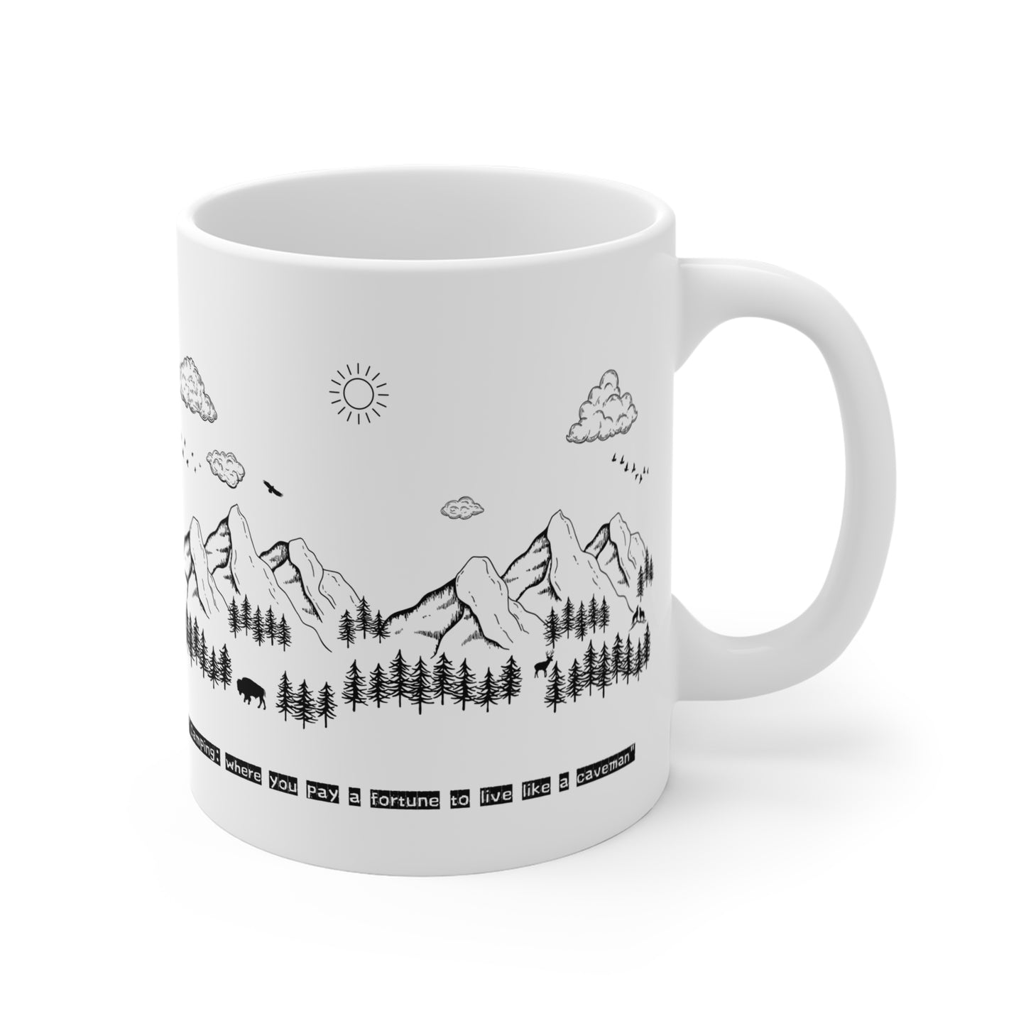 Adventure Awaits! Funny Camping Mug for Nature Lovers