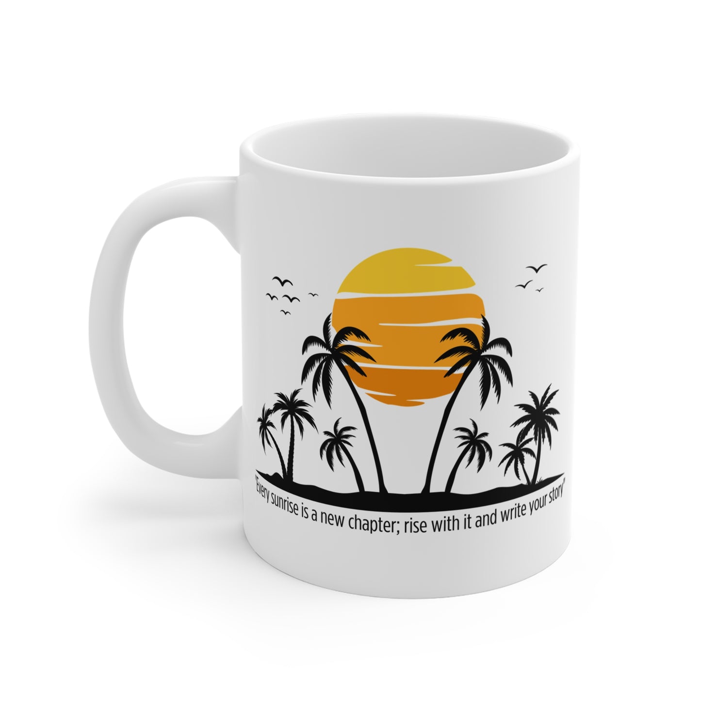 Tropical Sunrise Mug – A New Chapter Begins with Every Dawn