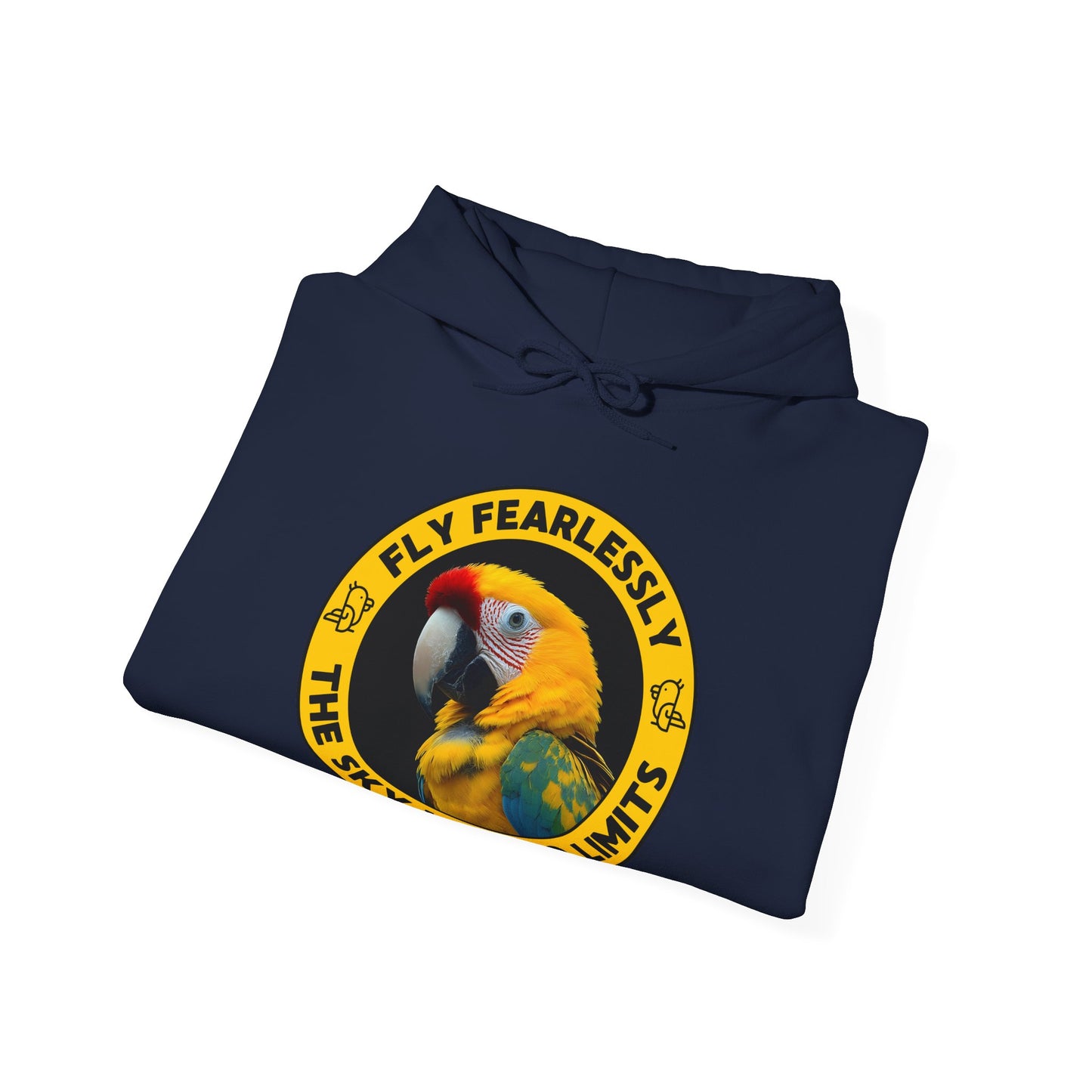 Fly Fearlessly – Wild Yellow Parrot Hoodie for Bird Lovers