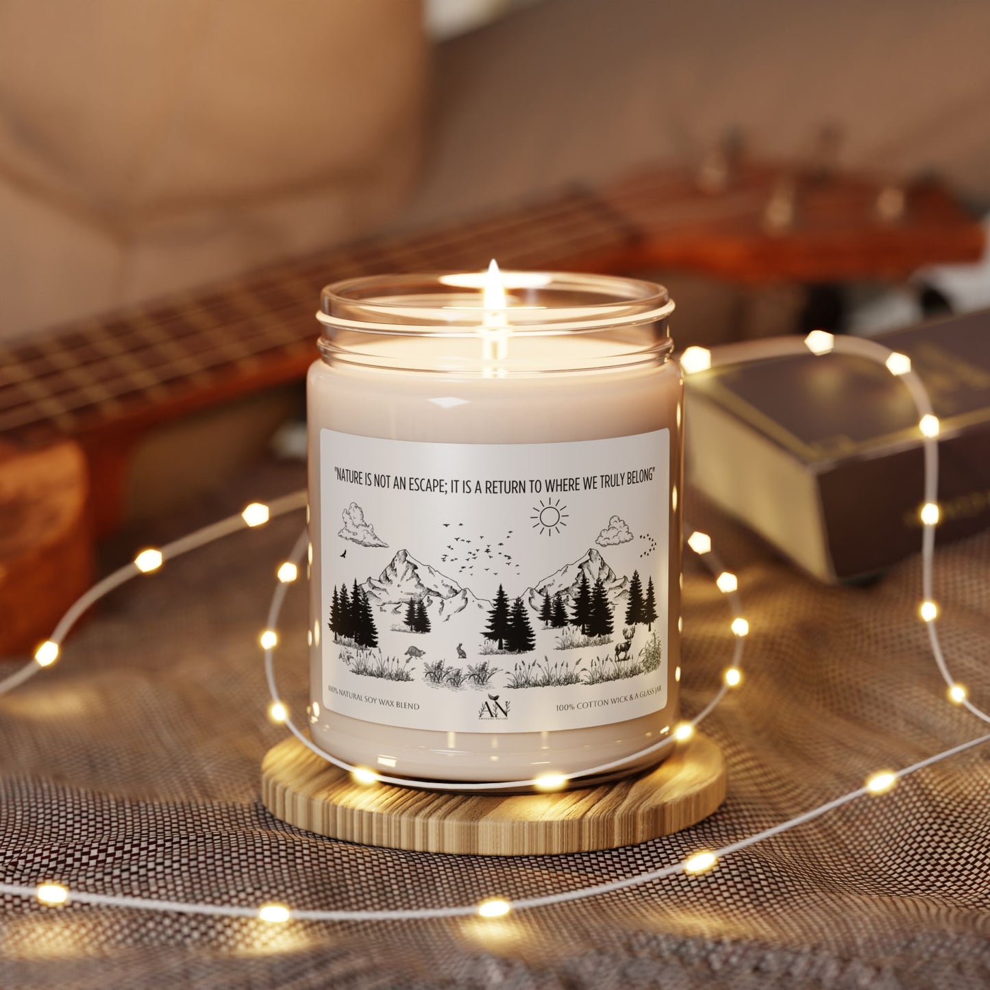 Nature-Inspired Scented Soy Candle – Eco-Friendly Luxury – "Nature is not an escape; it is a return to where we truly belong"