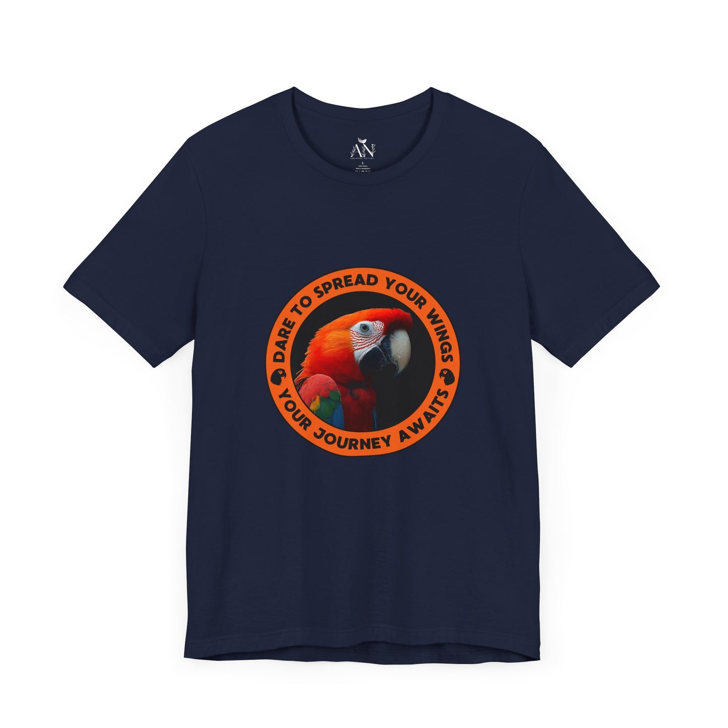 Red Parrot: Nature Lover Unisex Short Sleeve Tee - "Dare to Spread Your Wings, Your Journey Awaits"