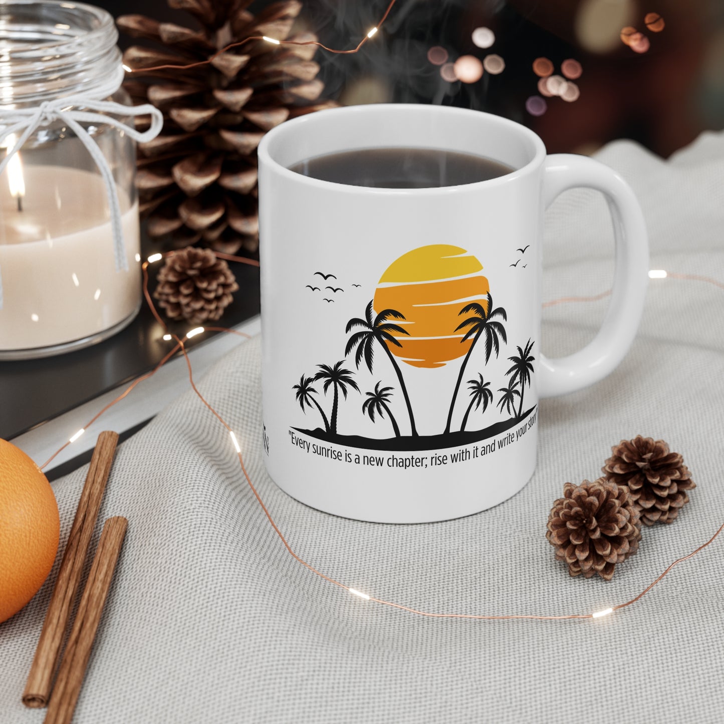 Tropical Sunrise Mug – A New Chapter Begins with Every Dawn