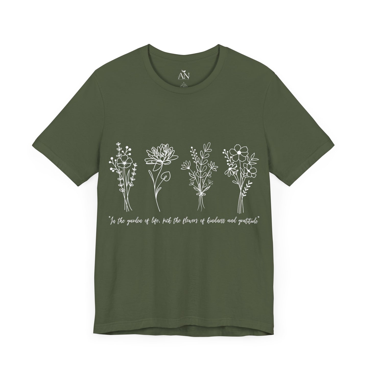 Wildflower Inspiration T-Shirt – "Pick the Flowers of Kindness & Gratitude"