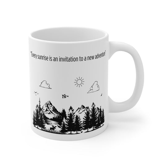 Wonderful Adventure Mug - 'Every Sunrise is an Invitation to a New Adventure' - ☕✨