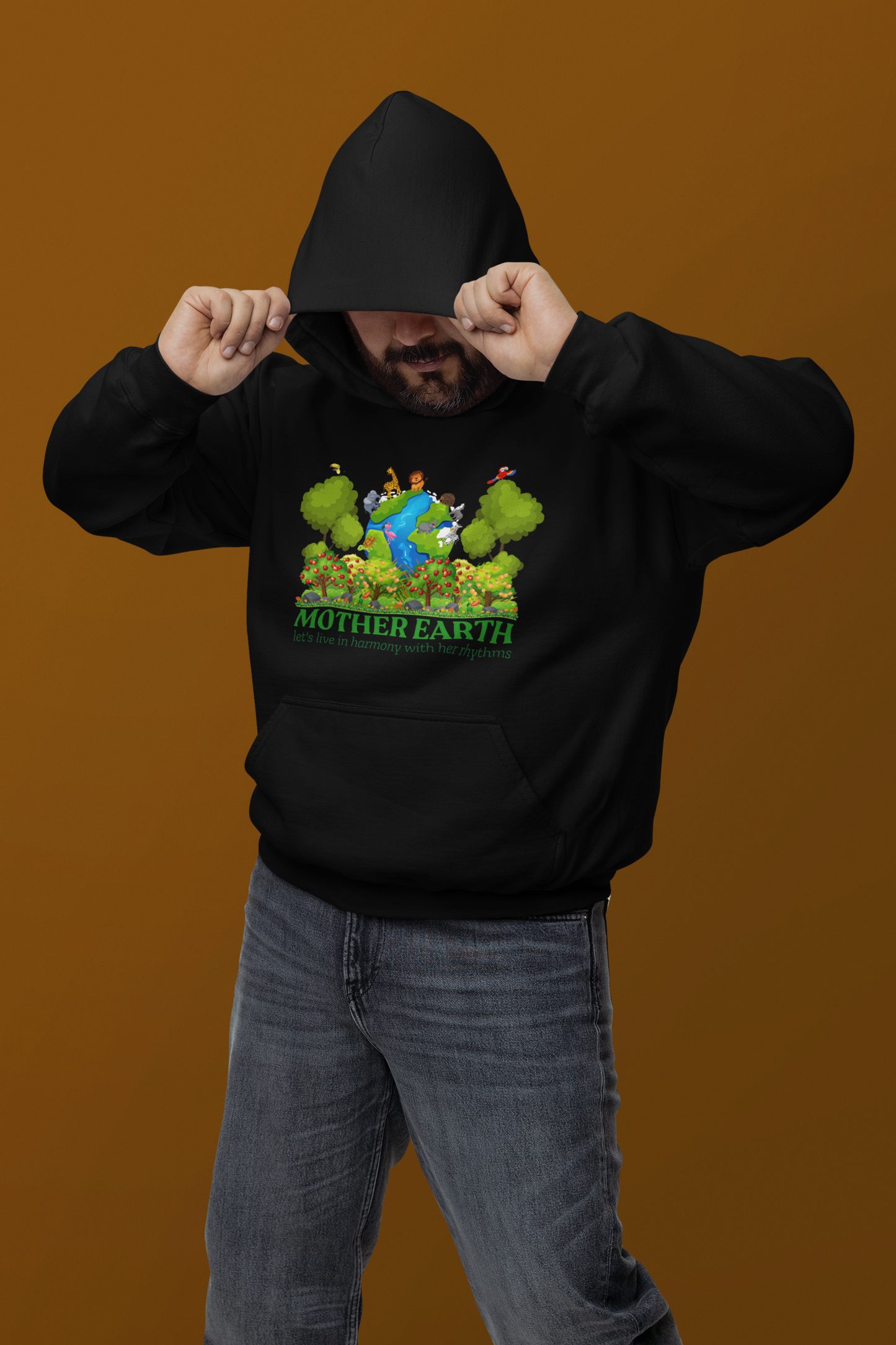 Earth Day Hoodie – "Live in Harmony with Nature"