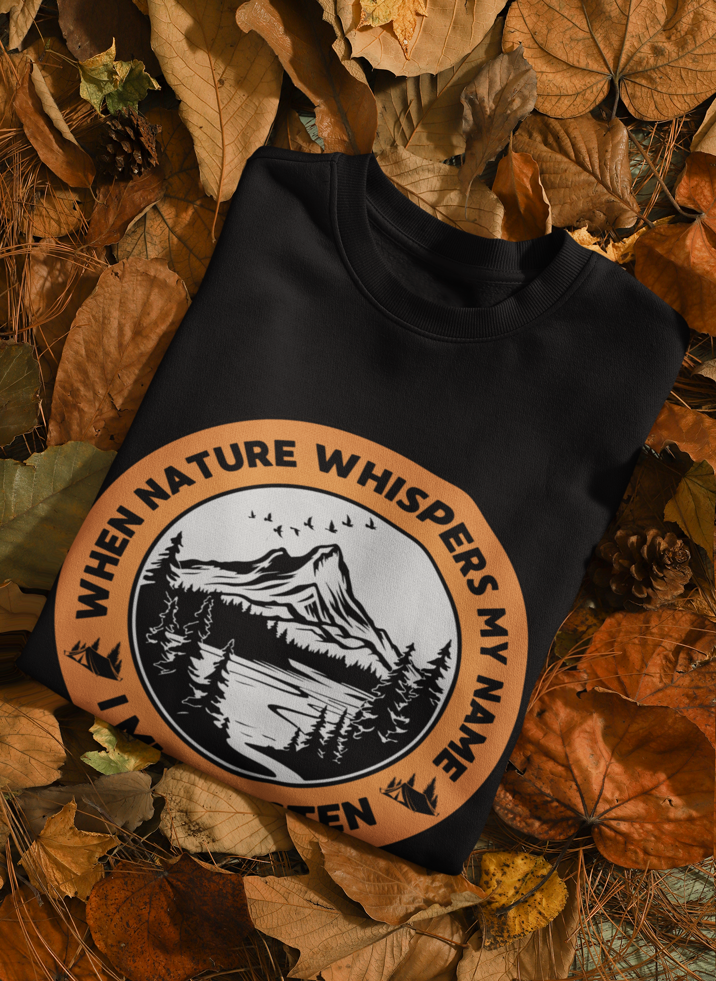 “When Nature Whispers, I Listen” Eco-Inspired Unisex Crewneck Sweatshirt | Earthy Tones, Gender-Neutral Fit, Eco-Conscious Design