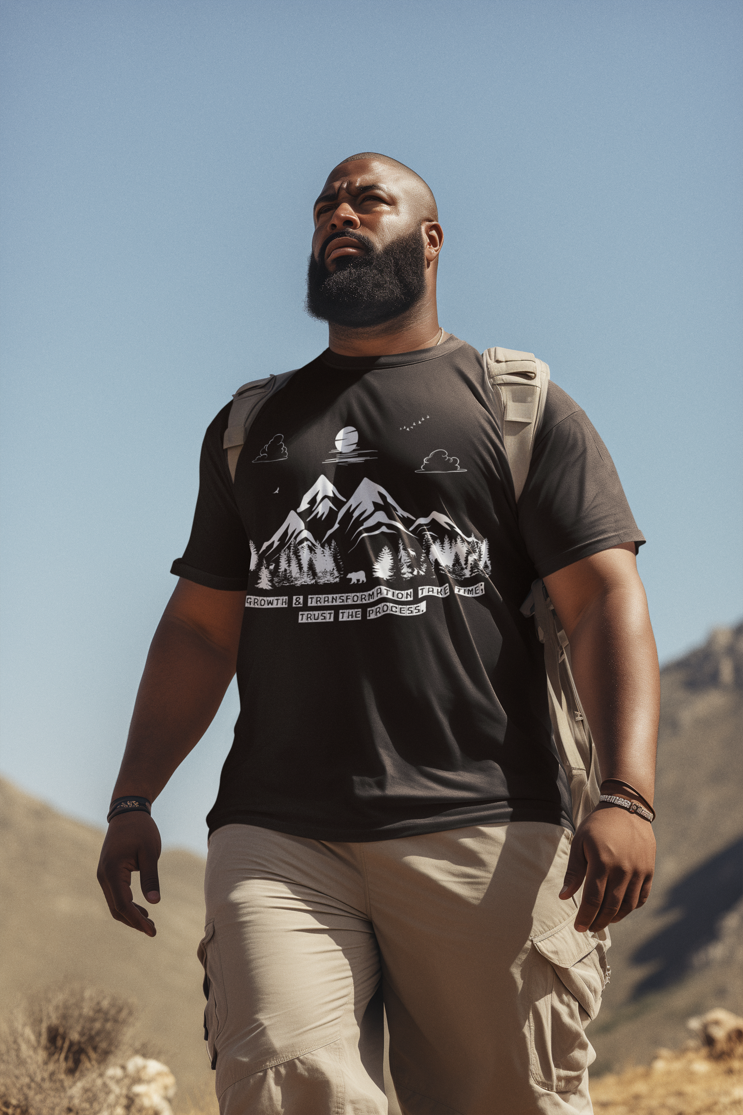 Growth & Transformation Mountain & Forest T-Shirt – "Trust the Process"