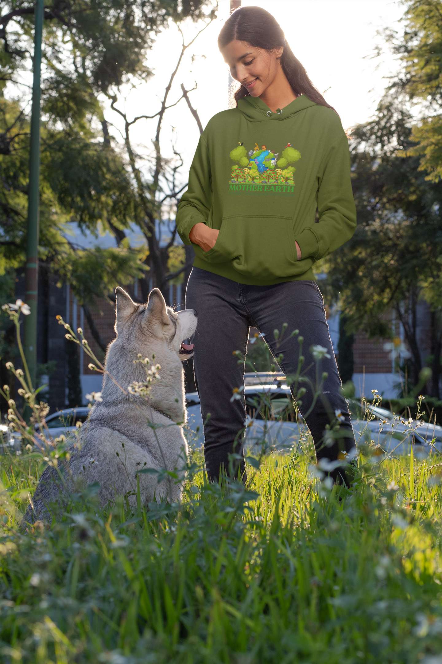 Earth Day Hoodie – "Live in Harmony with Nature"