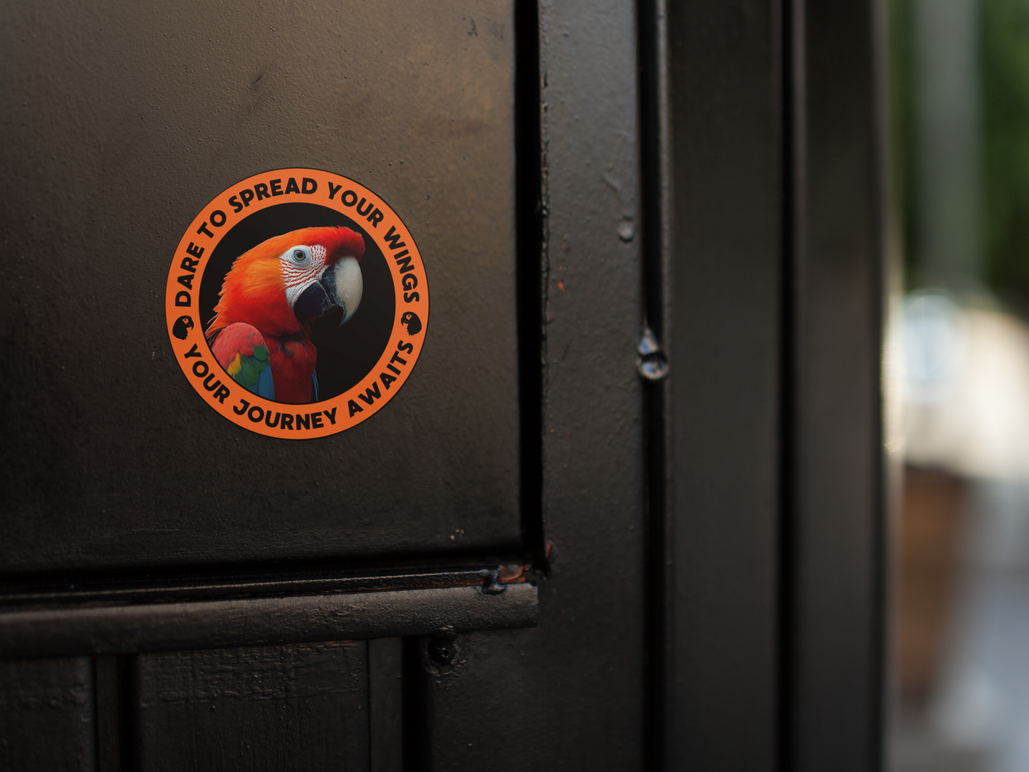 Parrot-Inspired Kiss-Cut Stickers – "Dare to Spread Your Wings, Your Journey Awaits"